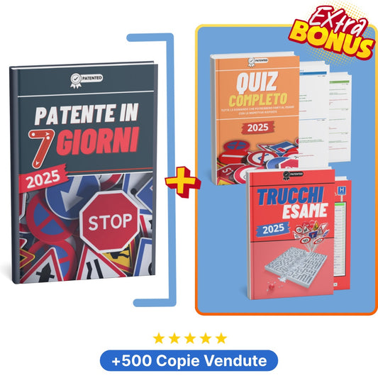 📚E-book Packet -                   “COME PRENDERE IL TEORICO IN 7 GIORNI” 🧠🎯